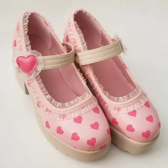 【ＳＵＥＣＯＭＭＡ ＢＯＮＮＩＥ】Fev_Mary jane sneakers pink DEMONIA 